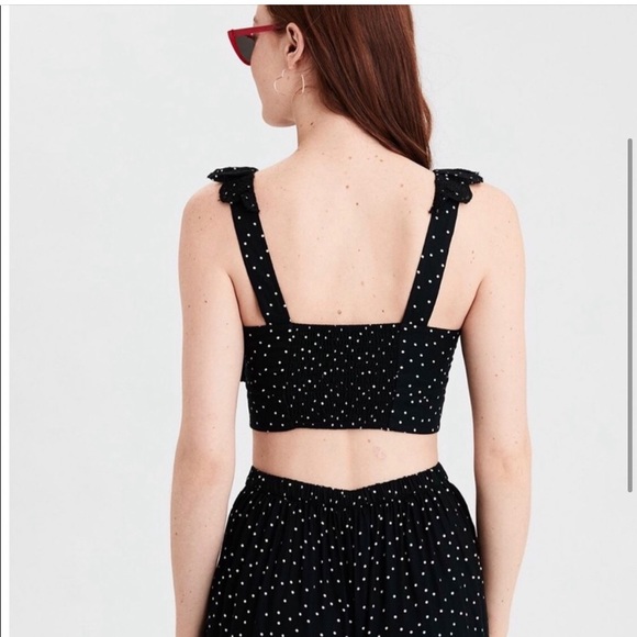 NWT American Eagle Lace and Polka Dot  Crop Top Size XS - Picture 2 of 9